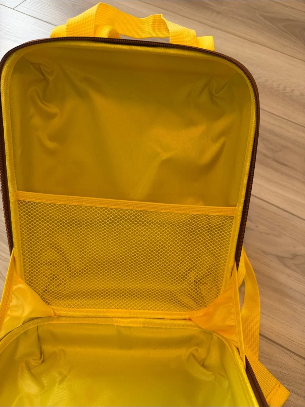 Yellow Pikachu-Themed Kids Backpack with Lightning Tail Accent